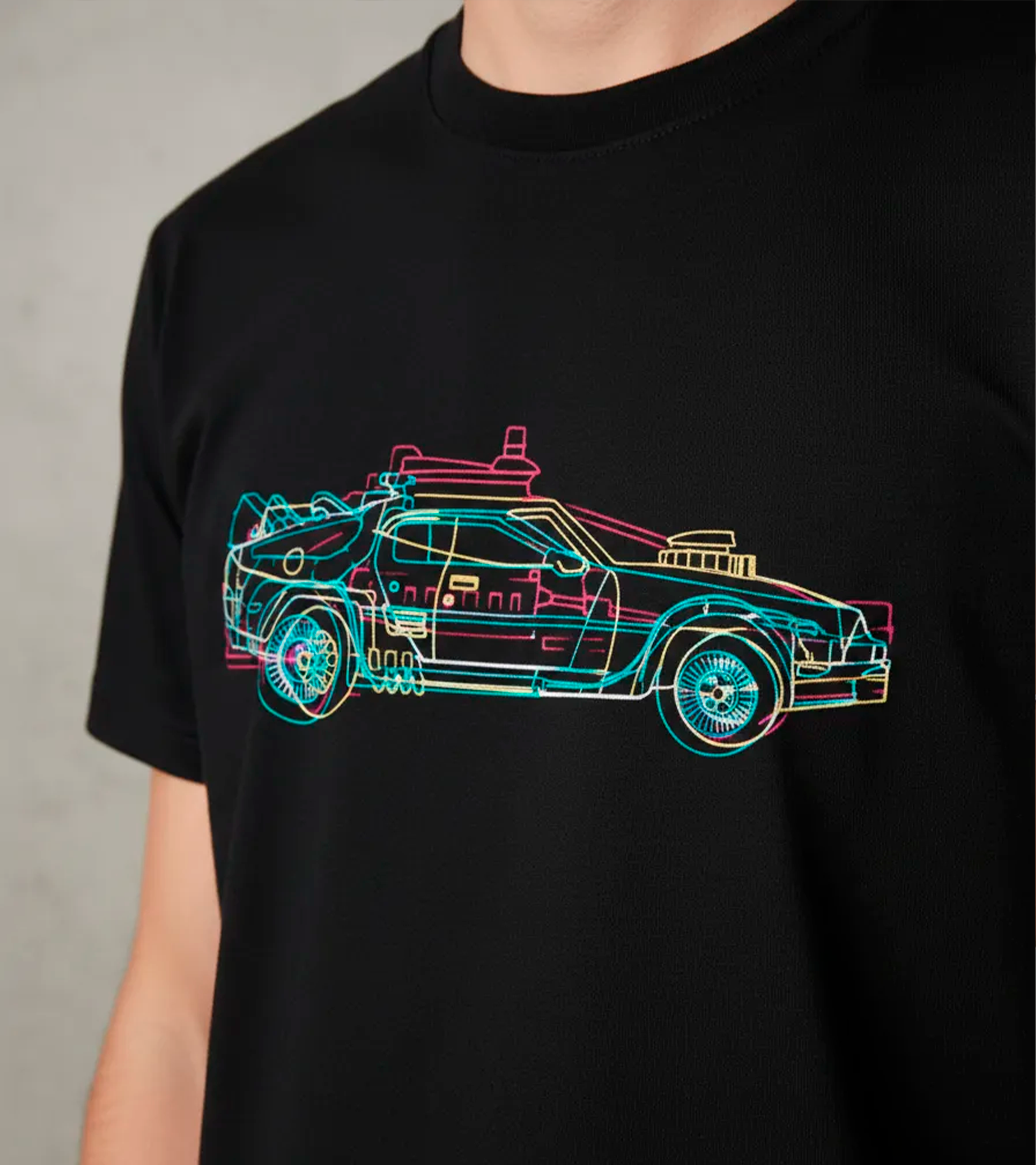 Polera Delorean Colorido