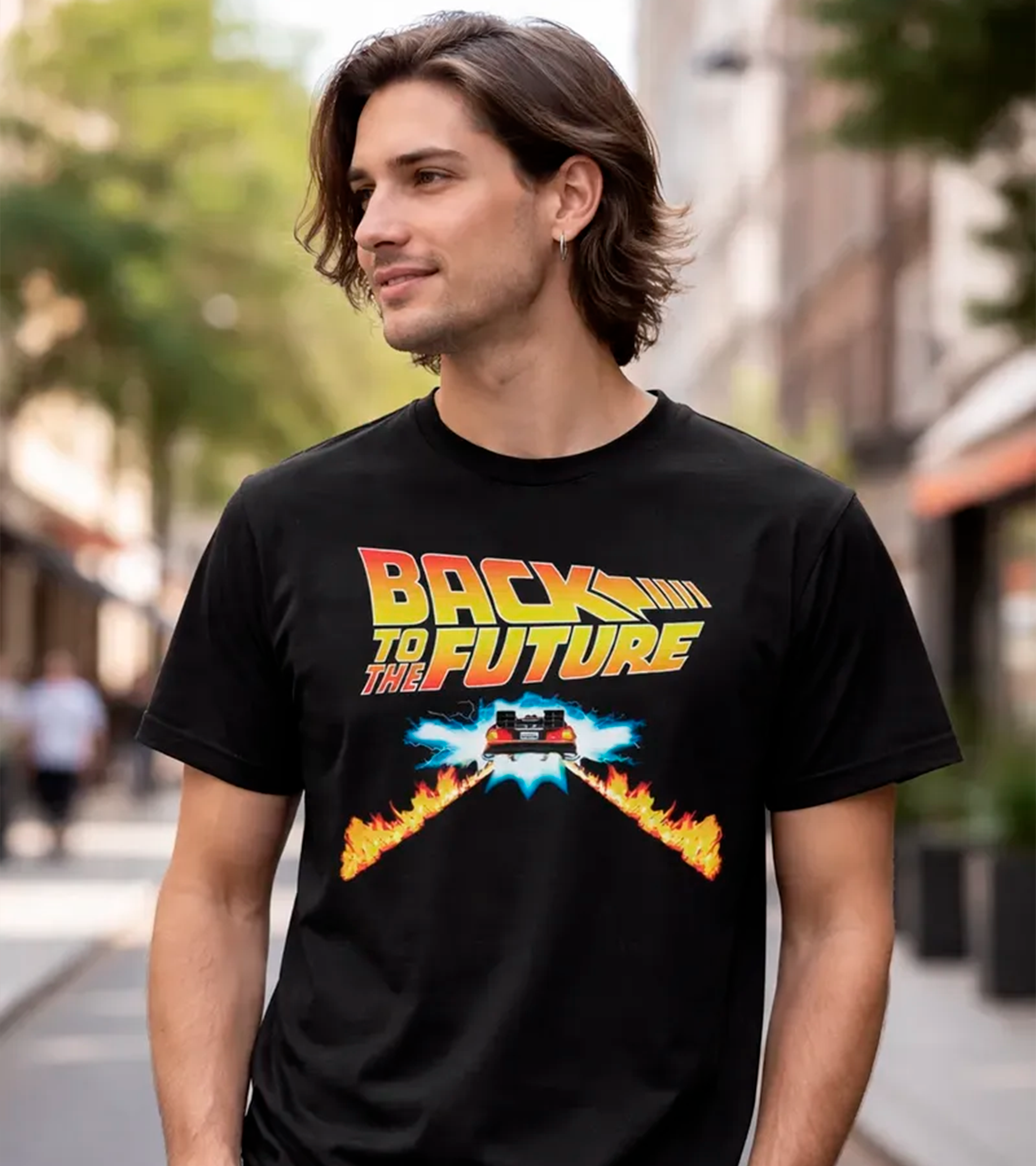Polera Delorean Llamas