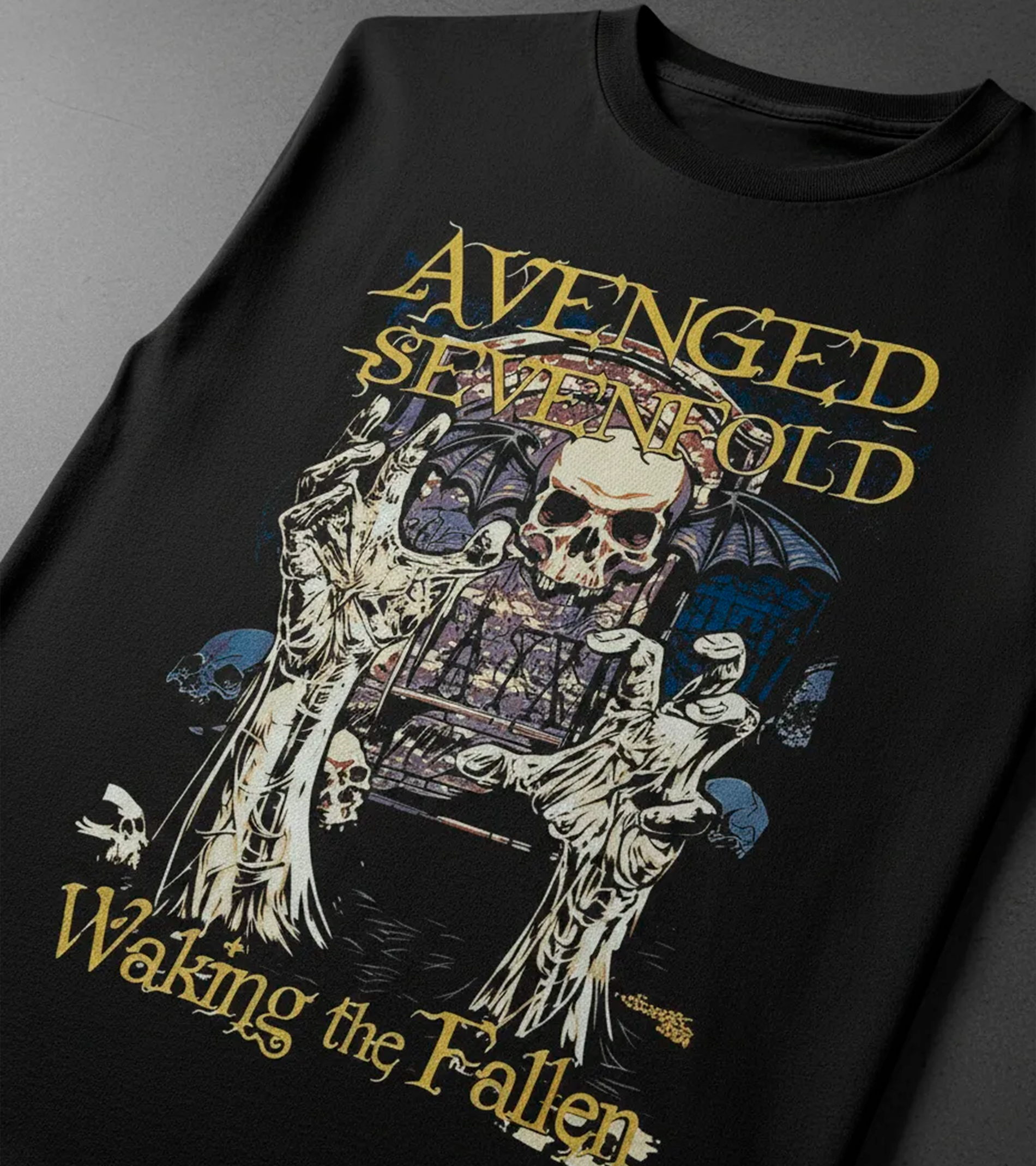 Polera Avenged Sevenfold Retro Manos