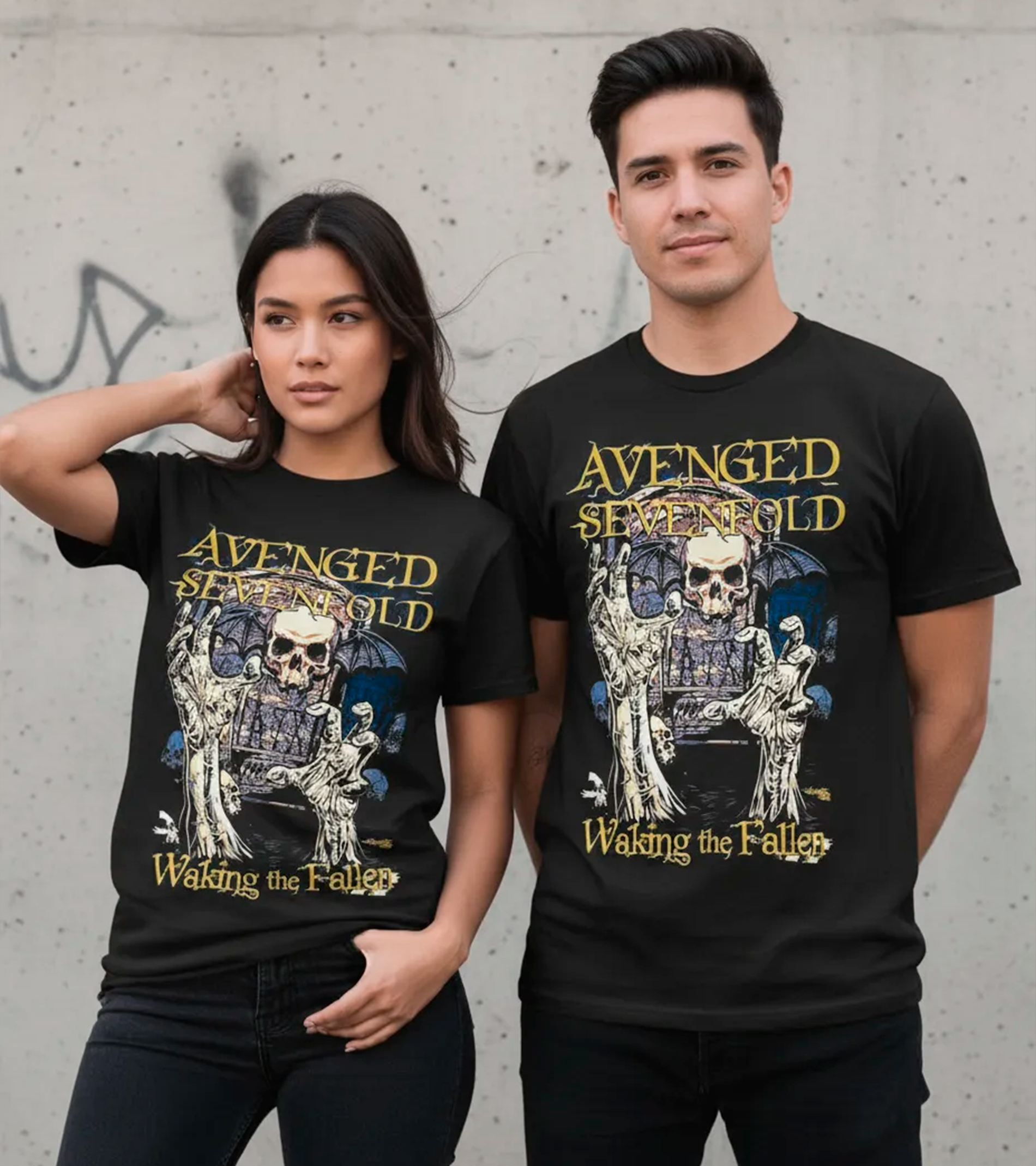 Polera Avenged Sevenfold Retro Manos