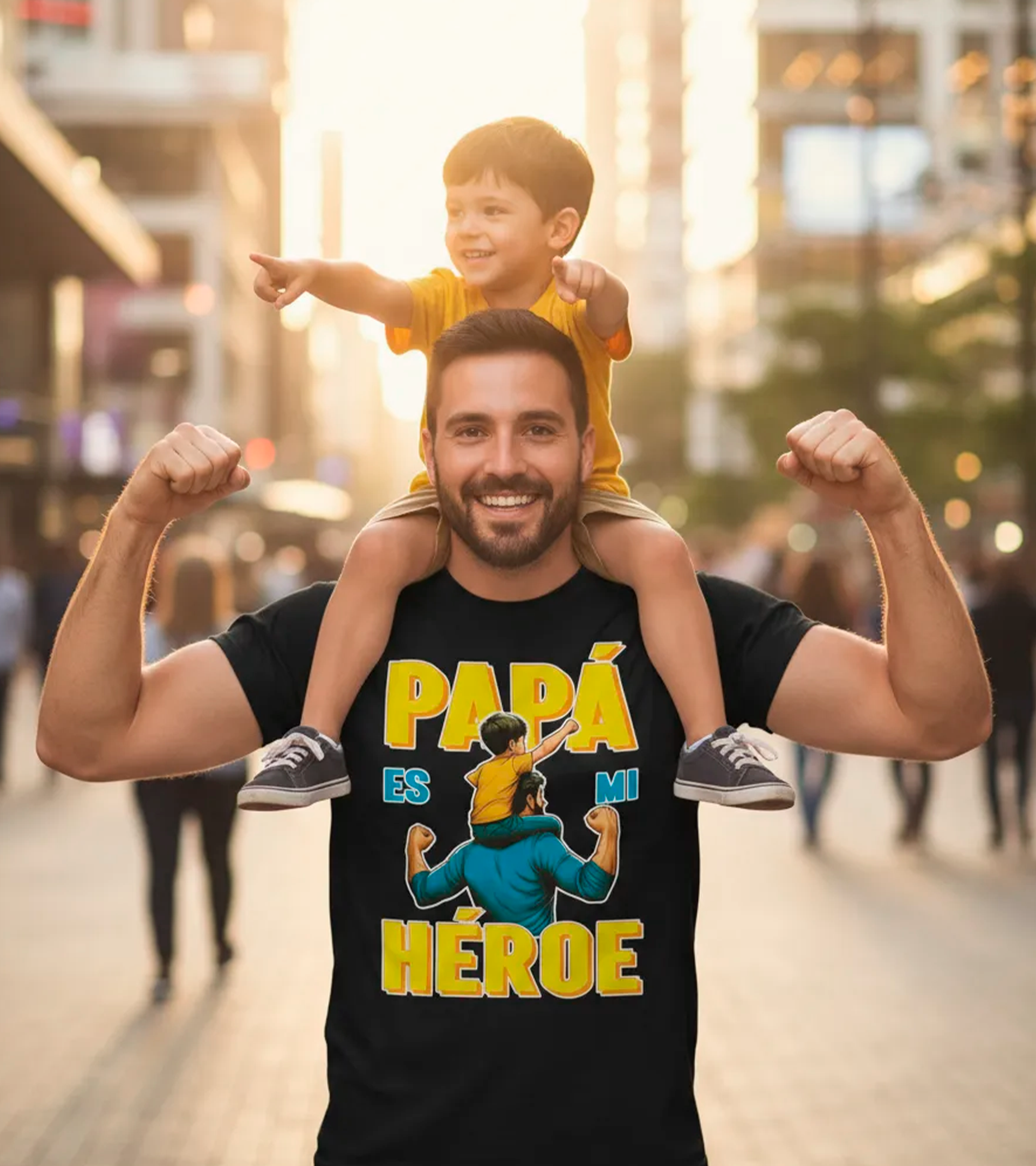 Polera Papá Es Mi Héroe Dia Del Padre