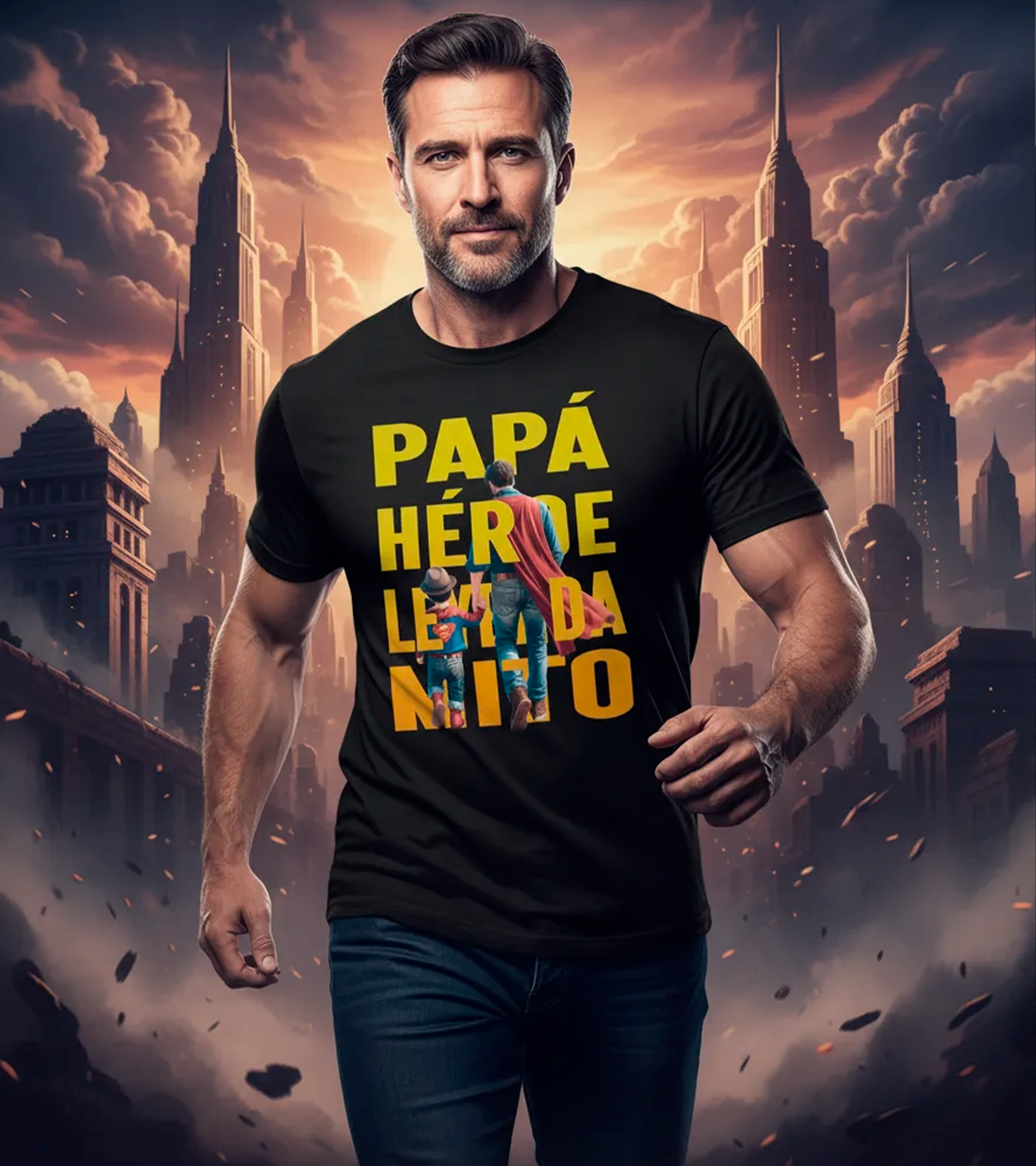 Polera Papá Héroe Leyenda - Dia Del Padre