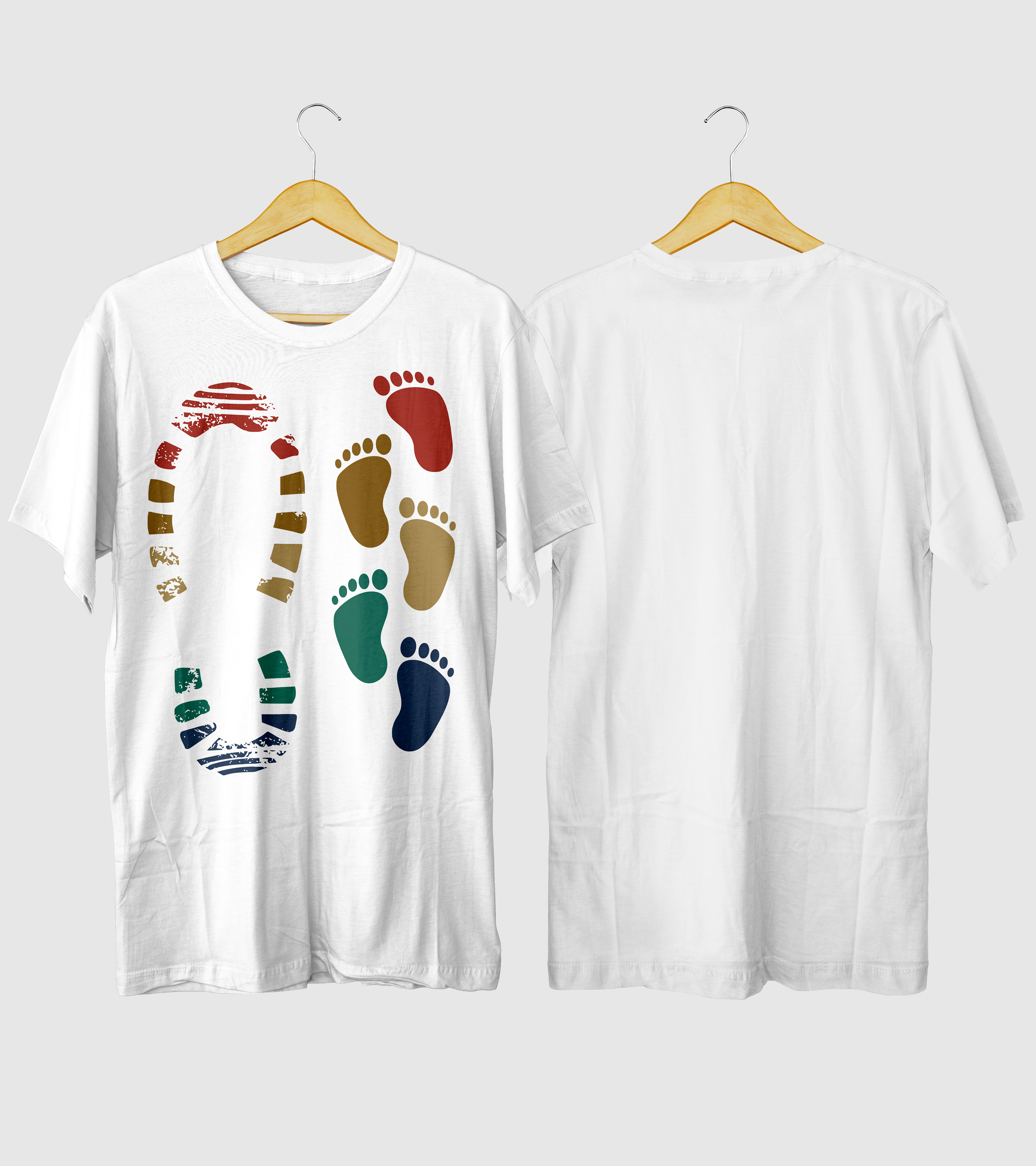 Polera Huellas Padre e hijo - Dia Del Padre