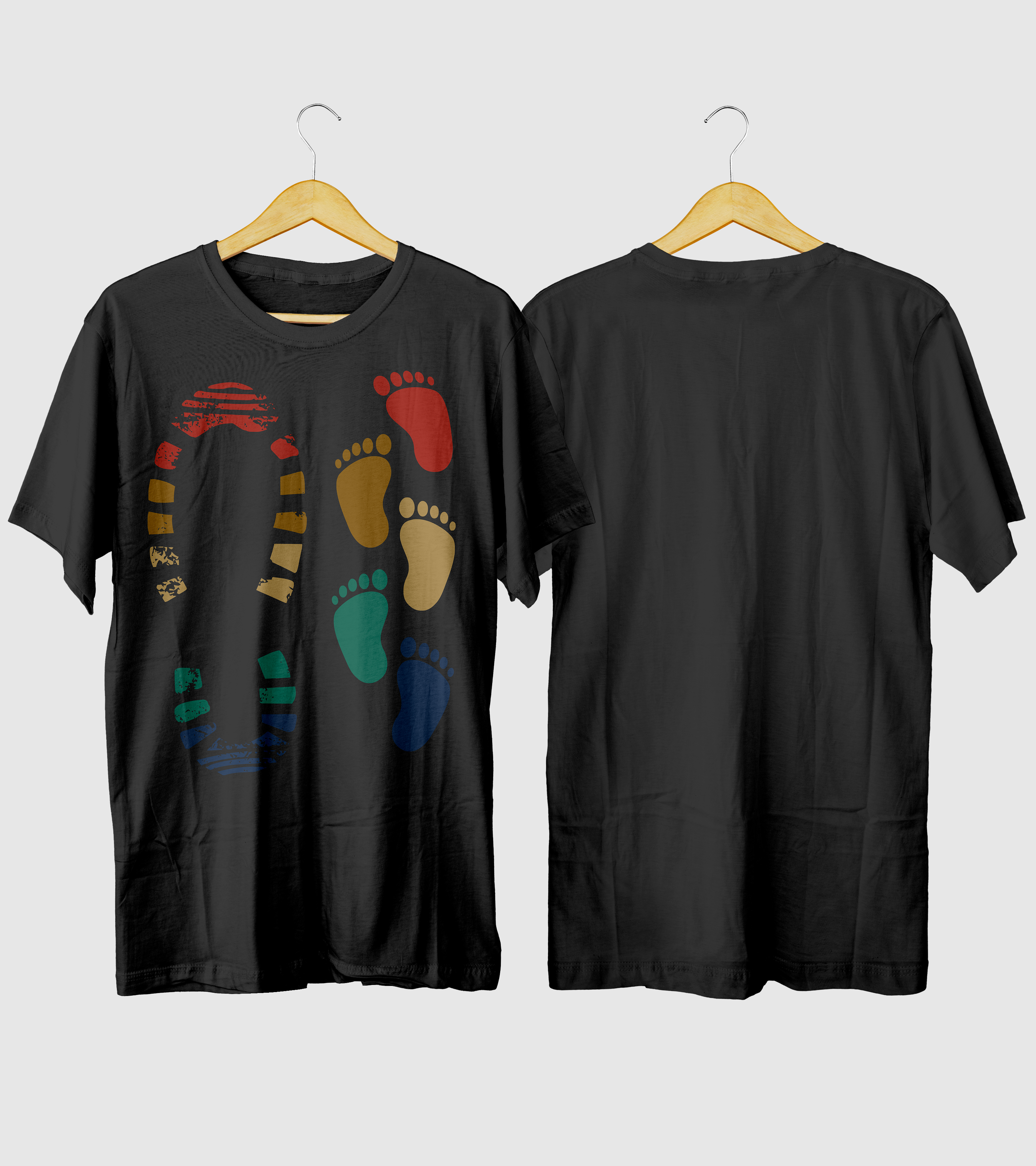 Polera Huellas Padre e hijo - Dia Del Padre