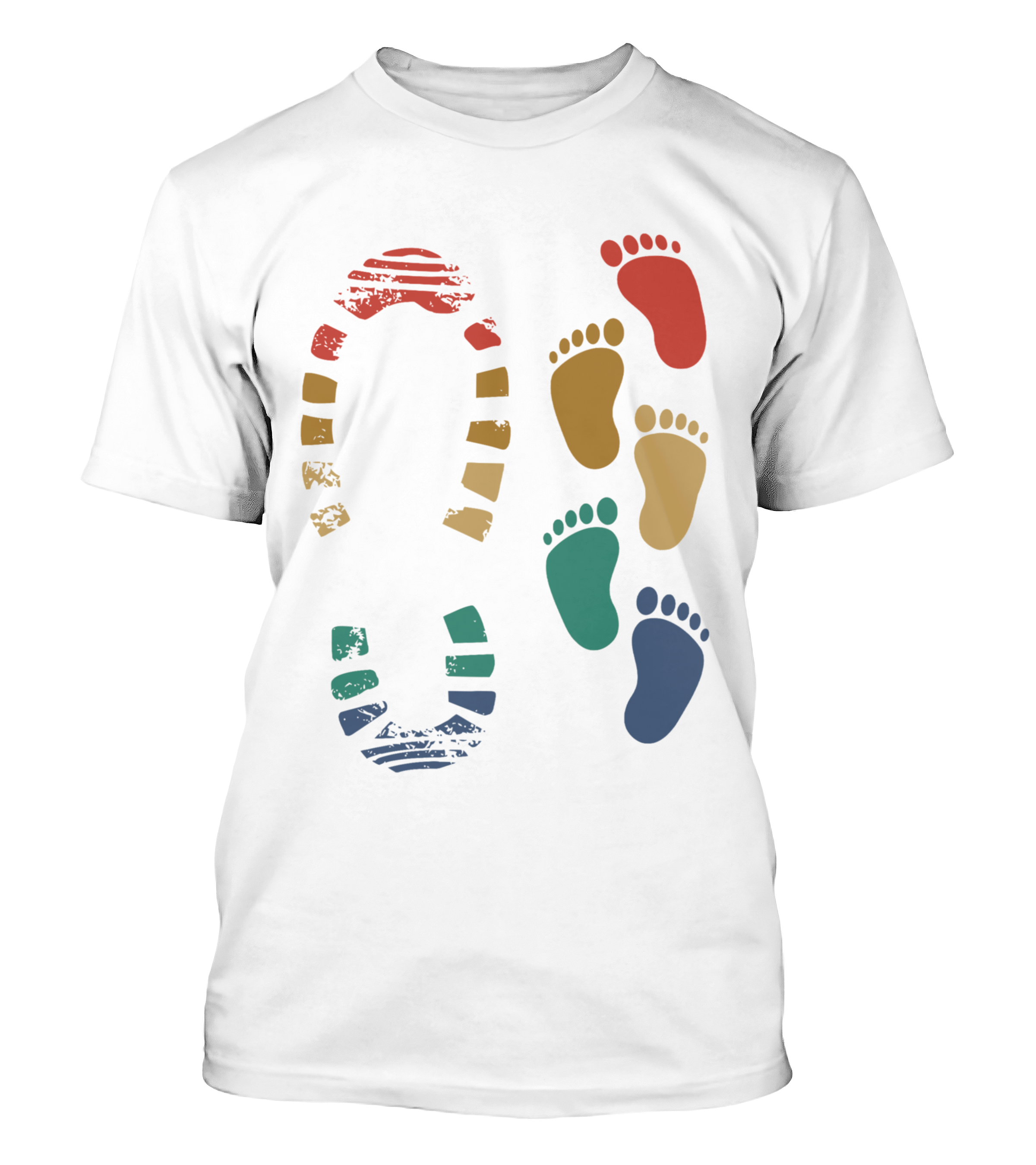 Polera Huellas Padre e hijo - Dia Del Padre