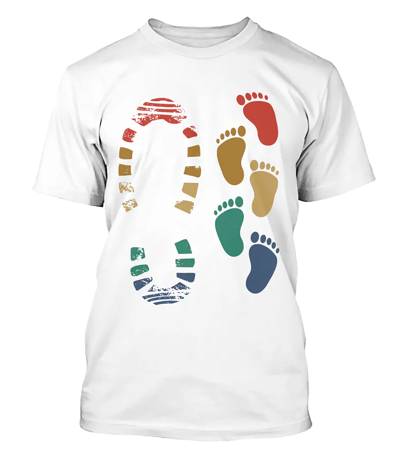 Polera Huellas Padre e hijo - Dia Del Padre