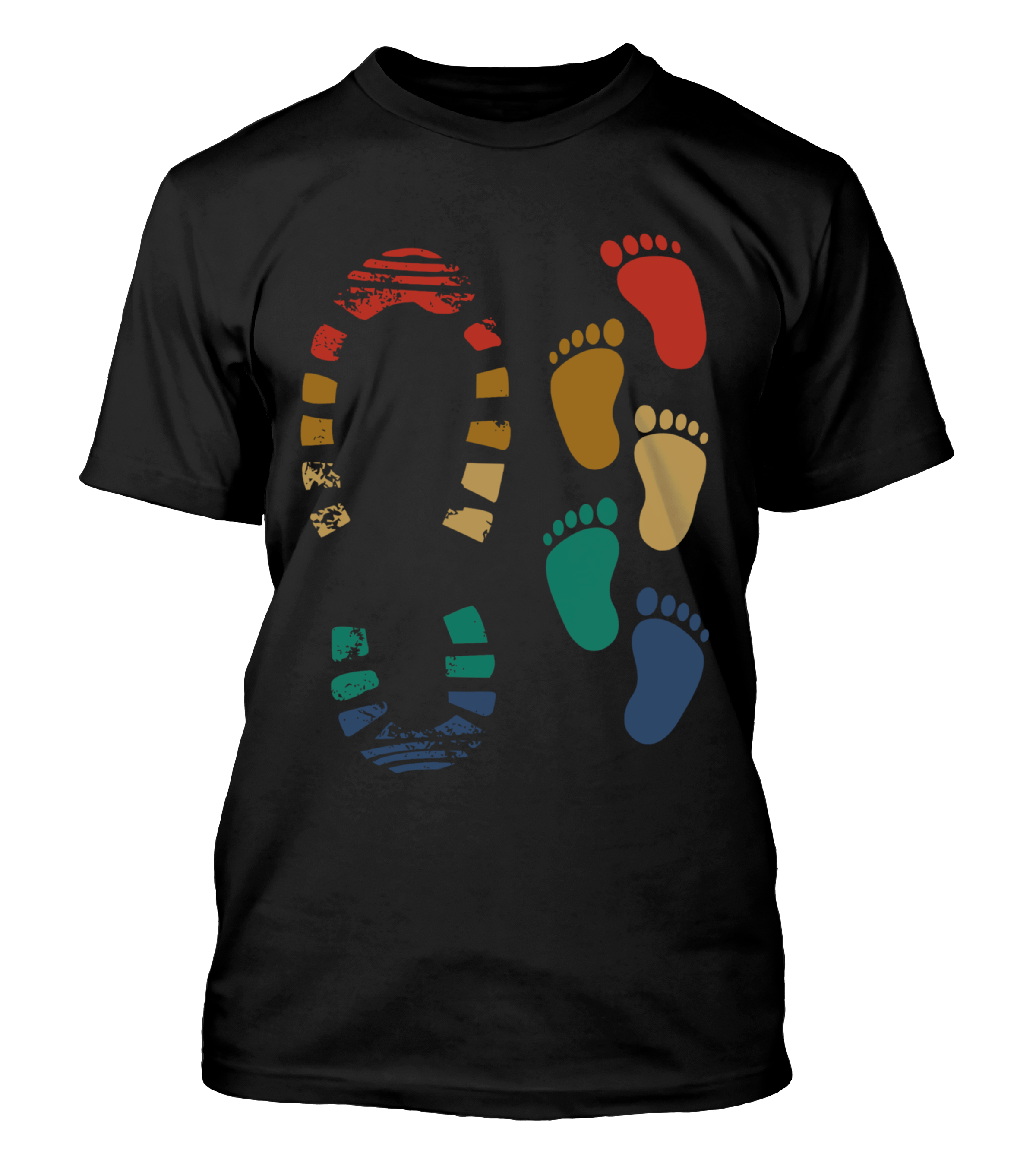 Polera Huellas Padre e hijo - Dia Del Padre