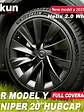 4PCS Hub Caps for Tesla Model Y Juniper 20-Inch Wheel Covers - thumbnail 3