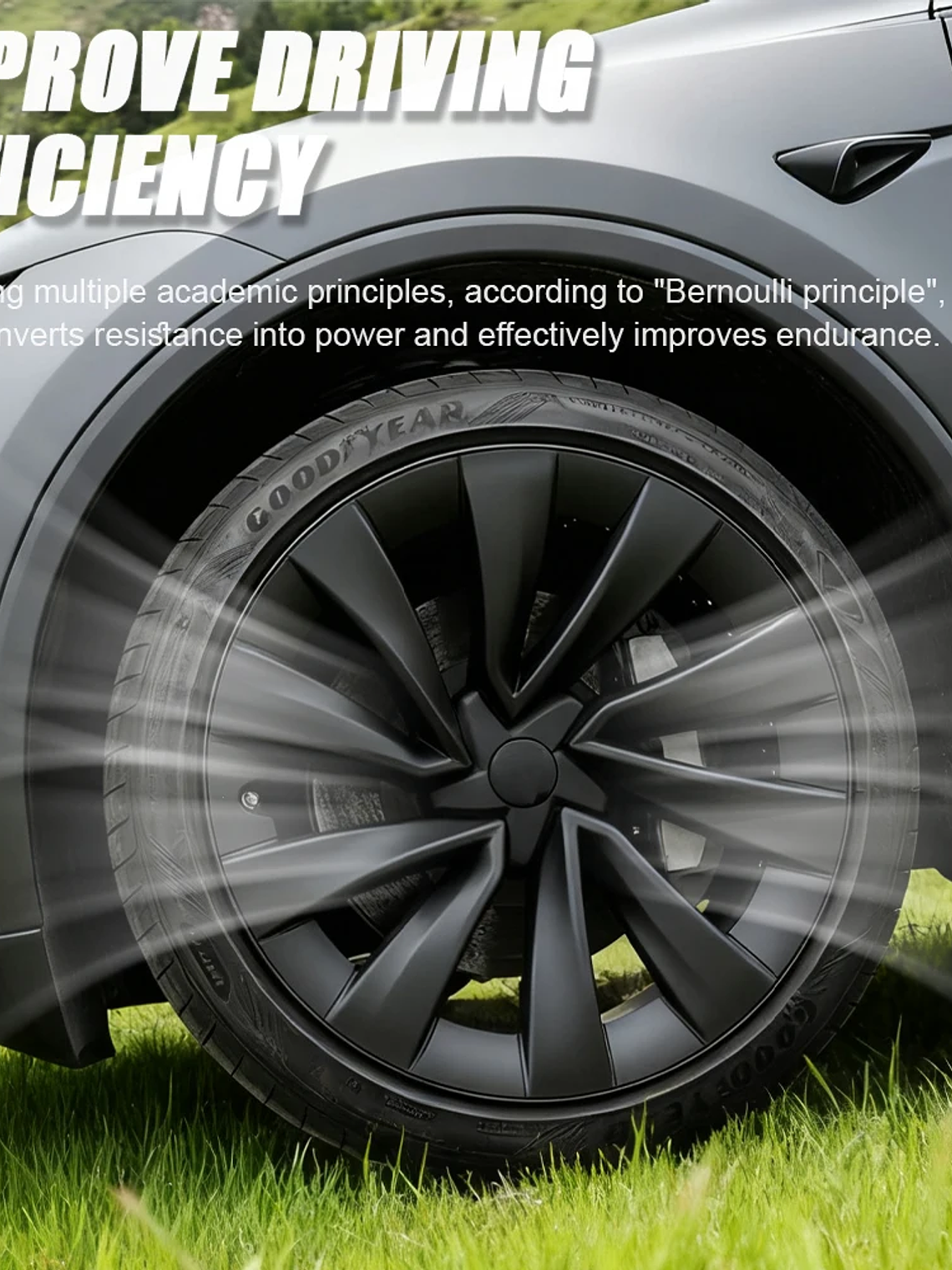 4PCS Hub Caps for Tesla Model Y Juniper 20-Inch Wheel Covers 4