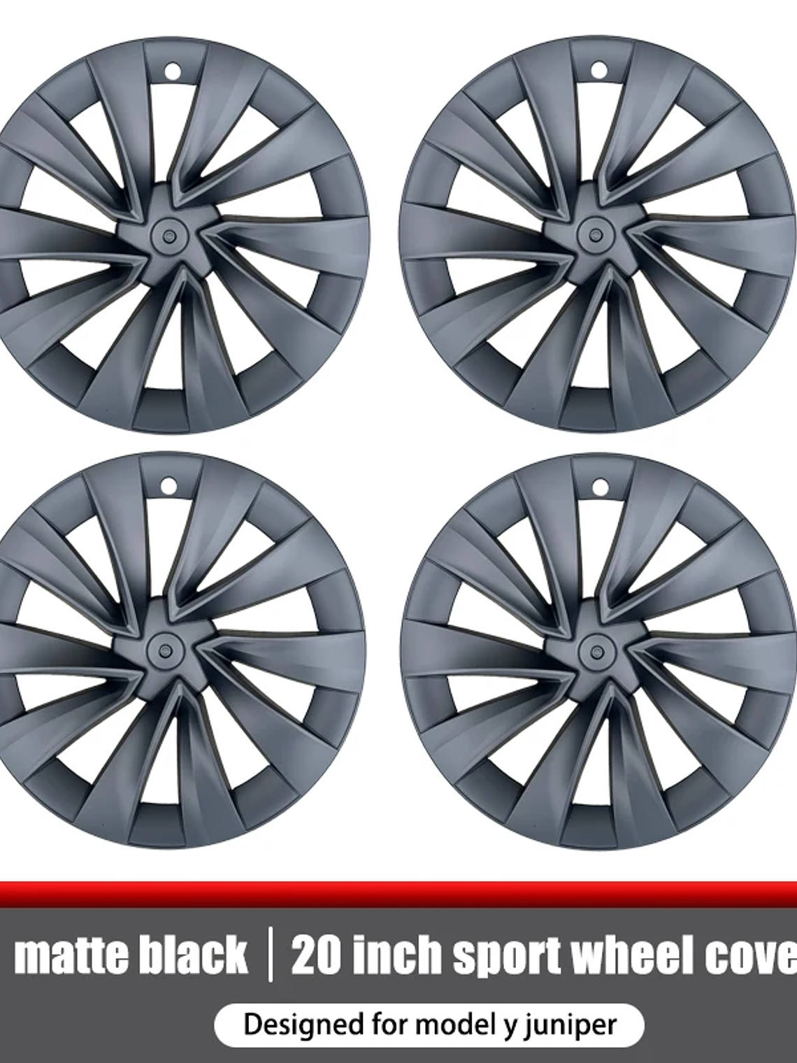 4PCS Hub Caps for Tesla Model Y Juniper 20-Inch Wheel Covers 9
