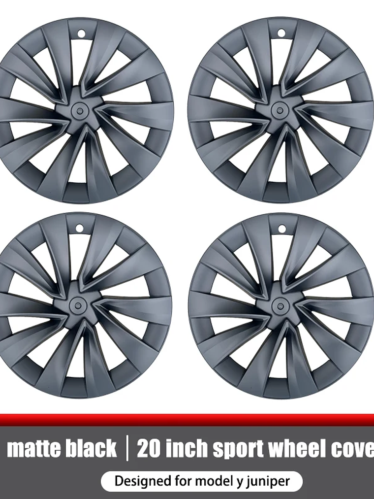 4PCS Hub Caps for Tesla Model Y Juniper 20-Inch Wheel Covers 9