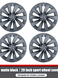 4PCS Hub Caps for Tesla Model Y Juniper 20-Inch Wheel Covers - thumbnail 9