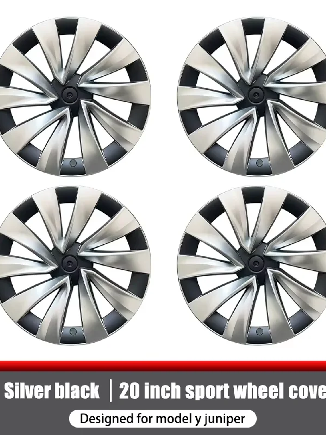 4PCS Hub Caps for Tesla Model Y Juniper 20-Inch Wheel Covers 10
