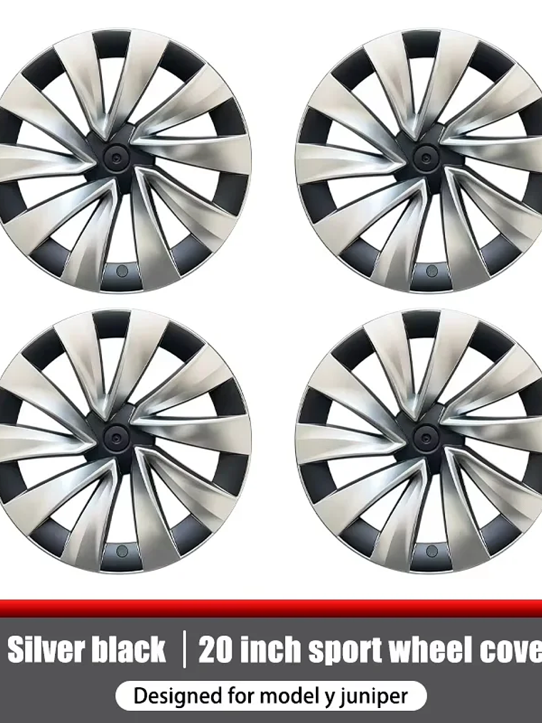 4PCS Hub Caps for Tesla Model Y Juniper 20-Inch Wheel Covers 10