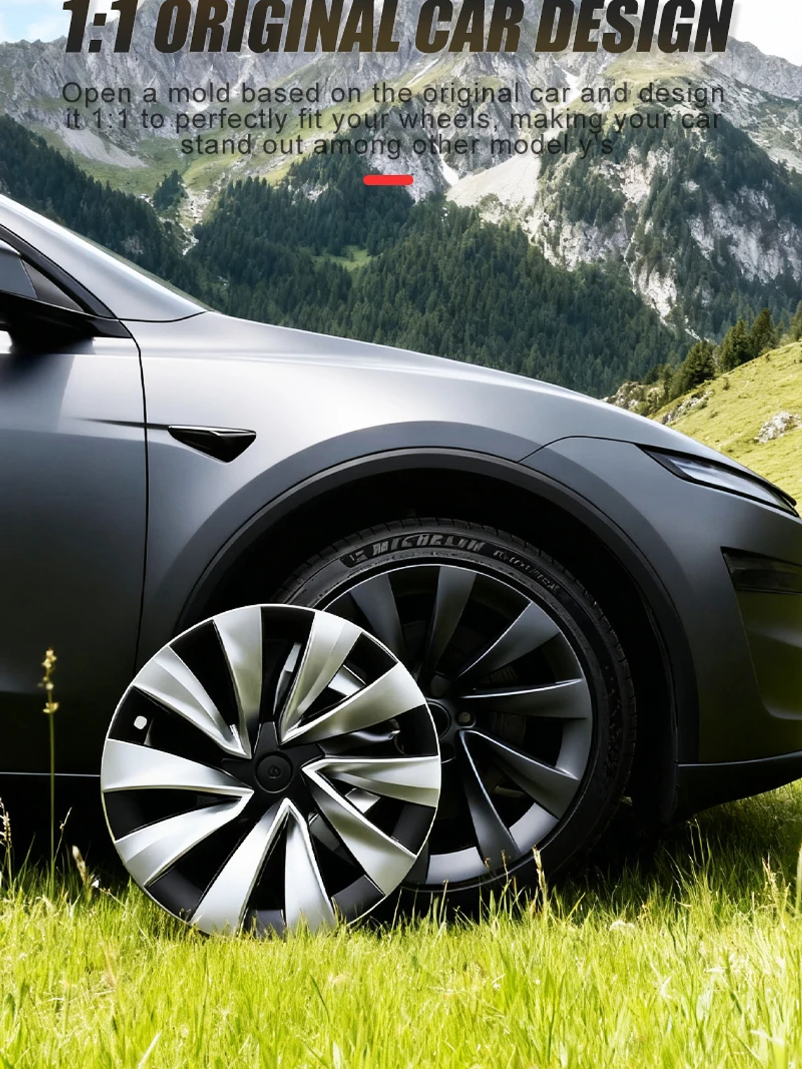 4PCS Hub Caps for Tesla Model Y Juniper 20-Inch Wheel Covers 18