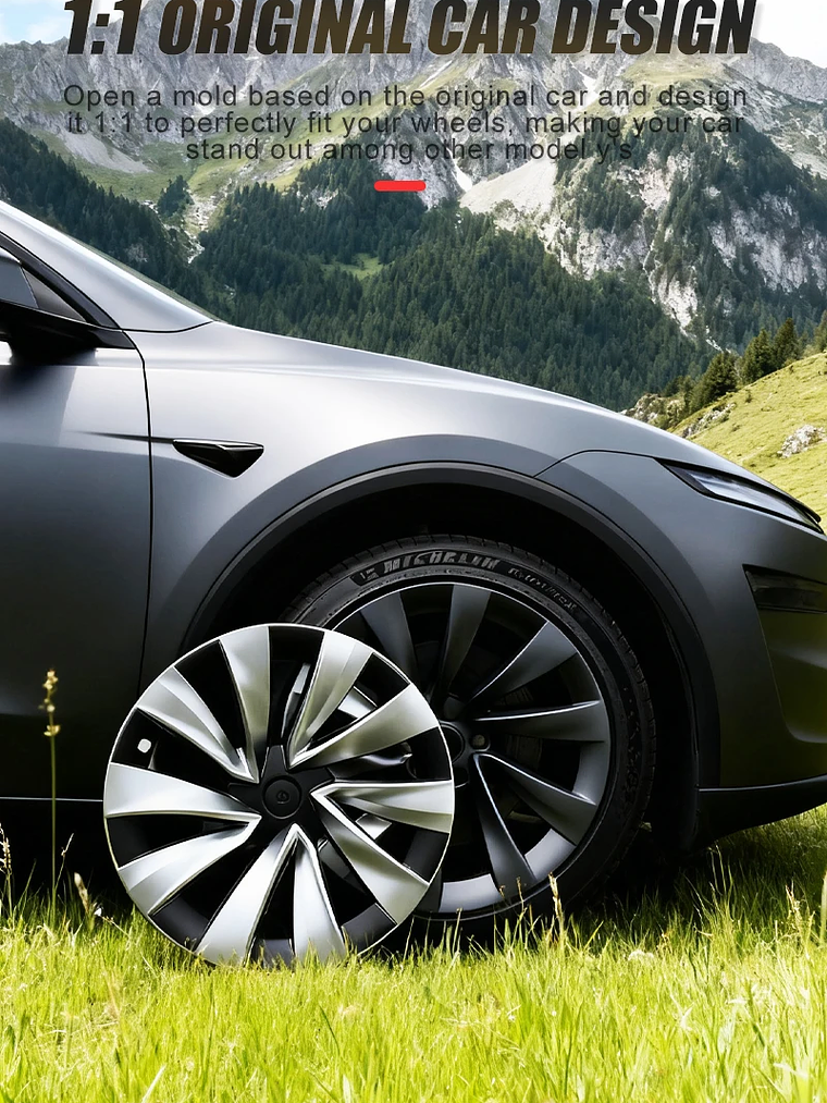 4PCS Hub Caps for Tesla Model Y Juniper 20-Inch Wheel Covers 18