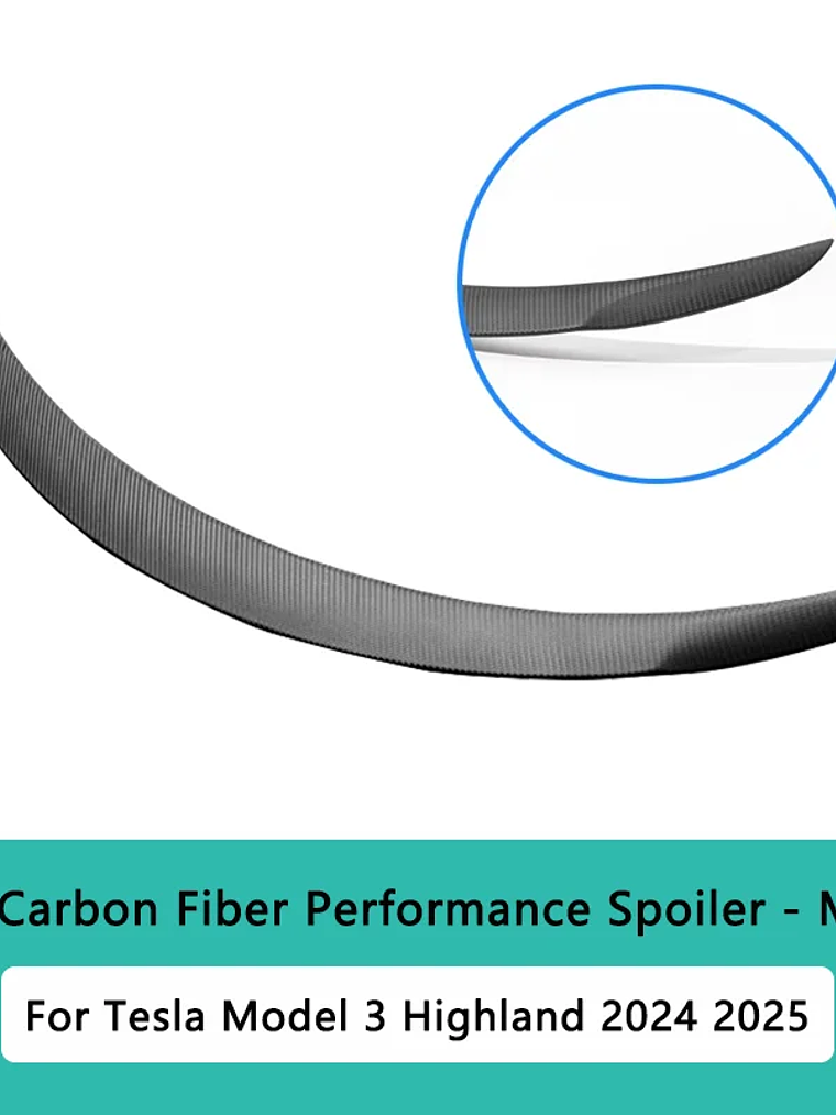 Model Y Juniper Spoiler for Tesla Model 3 Highland Real Carbon Fiber 7