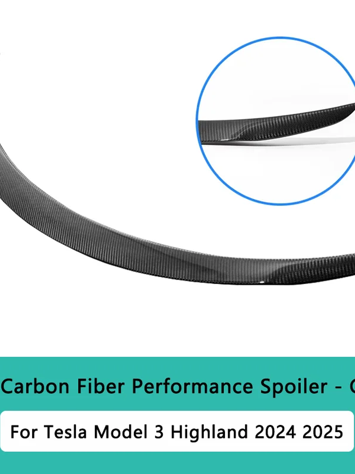 Model Y Juniper Spoiler for Tesla Model 3 Highland Real Carbon Fiber 8