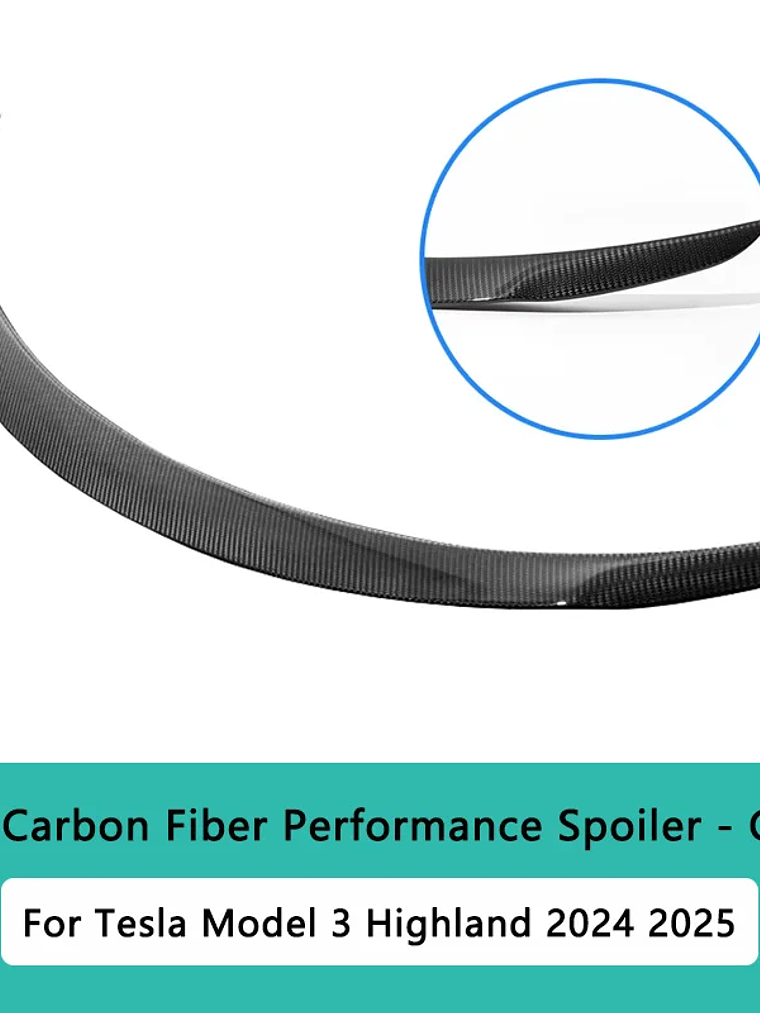 Model Y Juniper Spoiler for Tesla Model 3 Highland Real Carbon Fiber 8