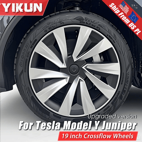 4PCS Hub Cap for Tesla Model Y Juniper 19 Inch Performance Crossflow