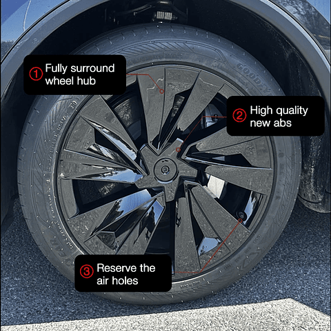 4PCS Hub Cap for Tesla Model Y Juniper 19 Inch Performance Crossflow