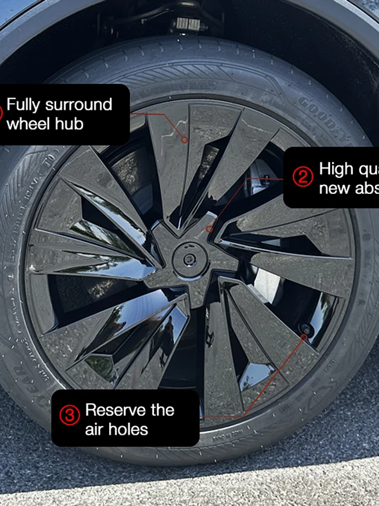 4PCS Hub Cap for Tesla Model Y Juniper 19 Inch Performance Crossflow 3