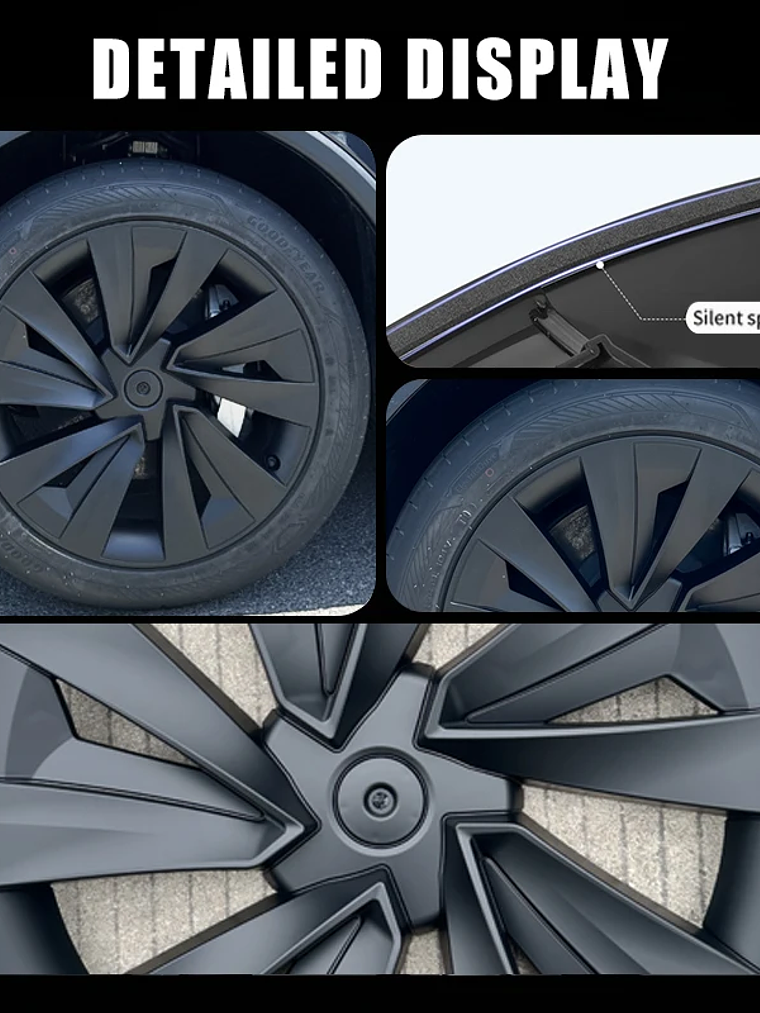 4PCS Hub Cap for Tesla Model Y Juniper 19 Inch Performance Crossflow 6