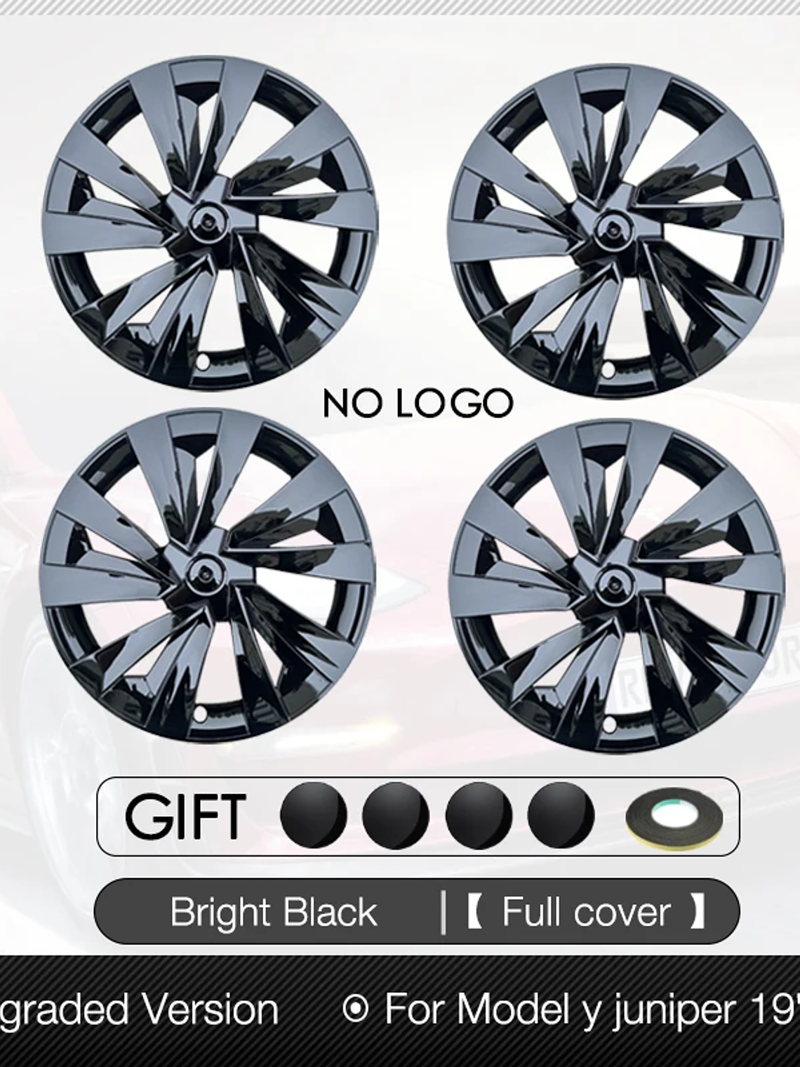 4PCS Hub Cap for Tesla Model Y Juniper 19 Inch Performance Crossflow 7