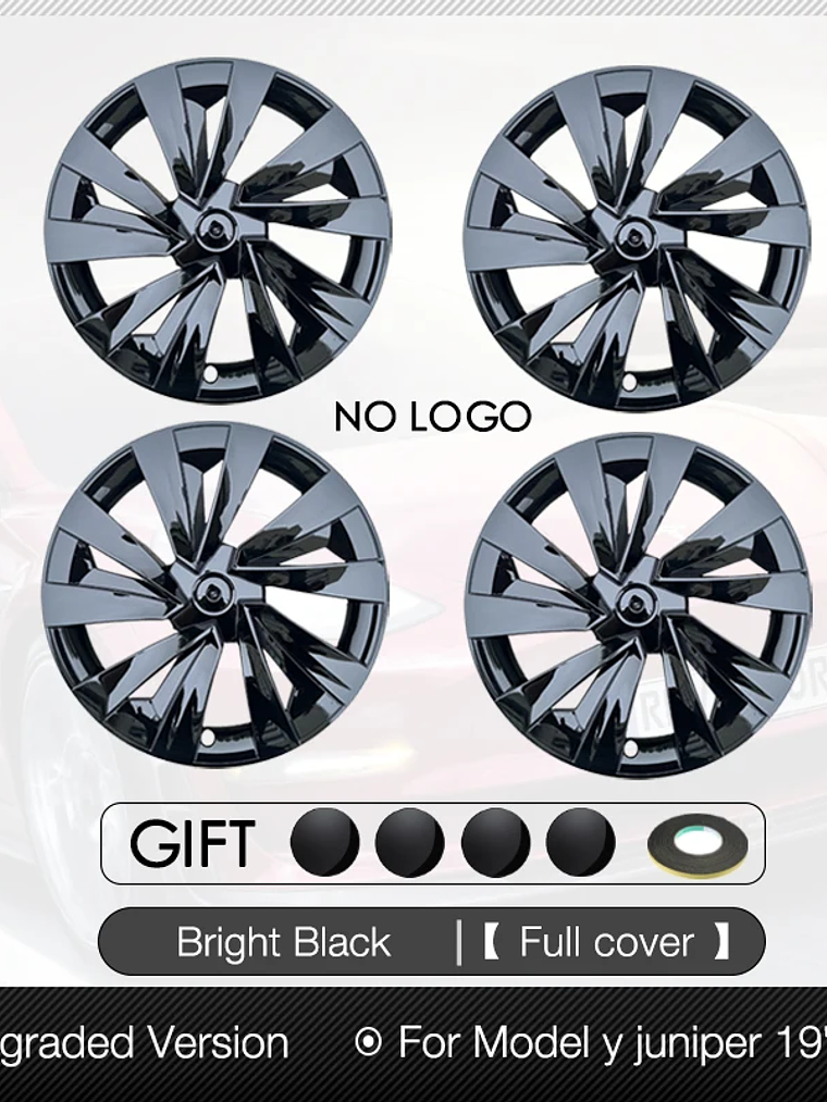4PCS Hub Cap for Tesla Model Y Juniper 19 Inch Performance Crossflow 7