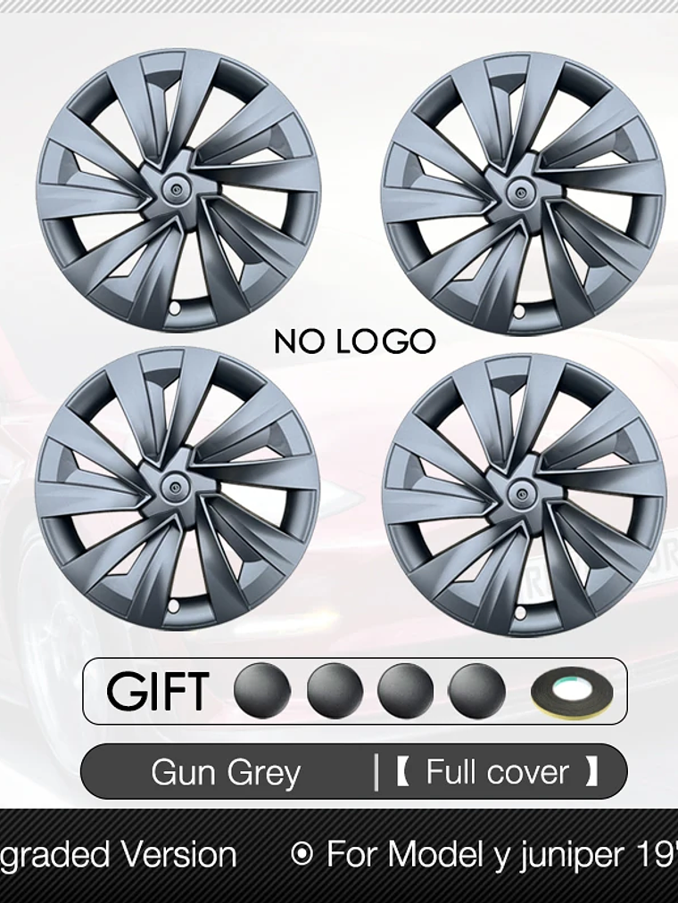 4PCS Hub Cap for Tesla Model Y Juniper 19 Inch Performance Crossflow 9