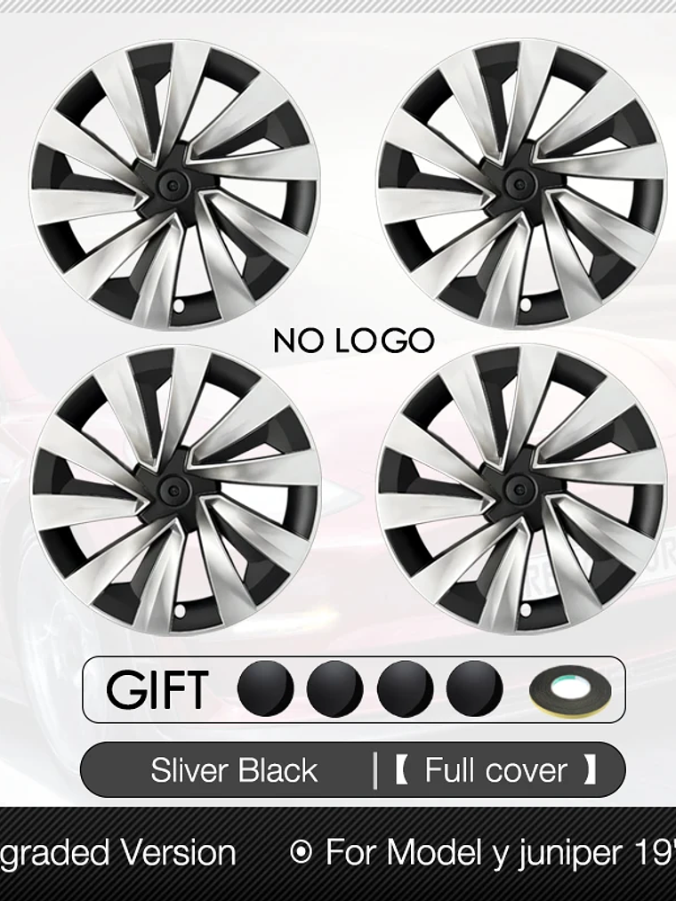 4PCS Hub Cap for Tesla Model Y Juniper 19 Inch Performance Crossflow 11