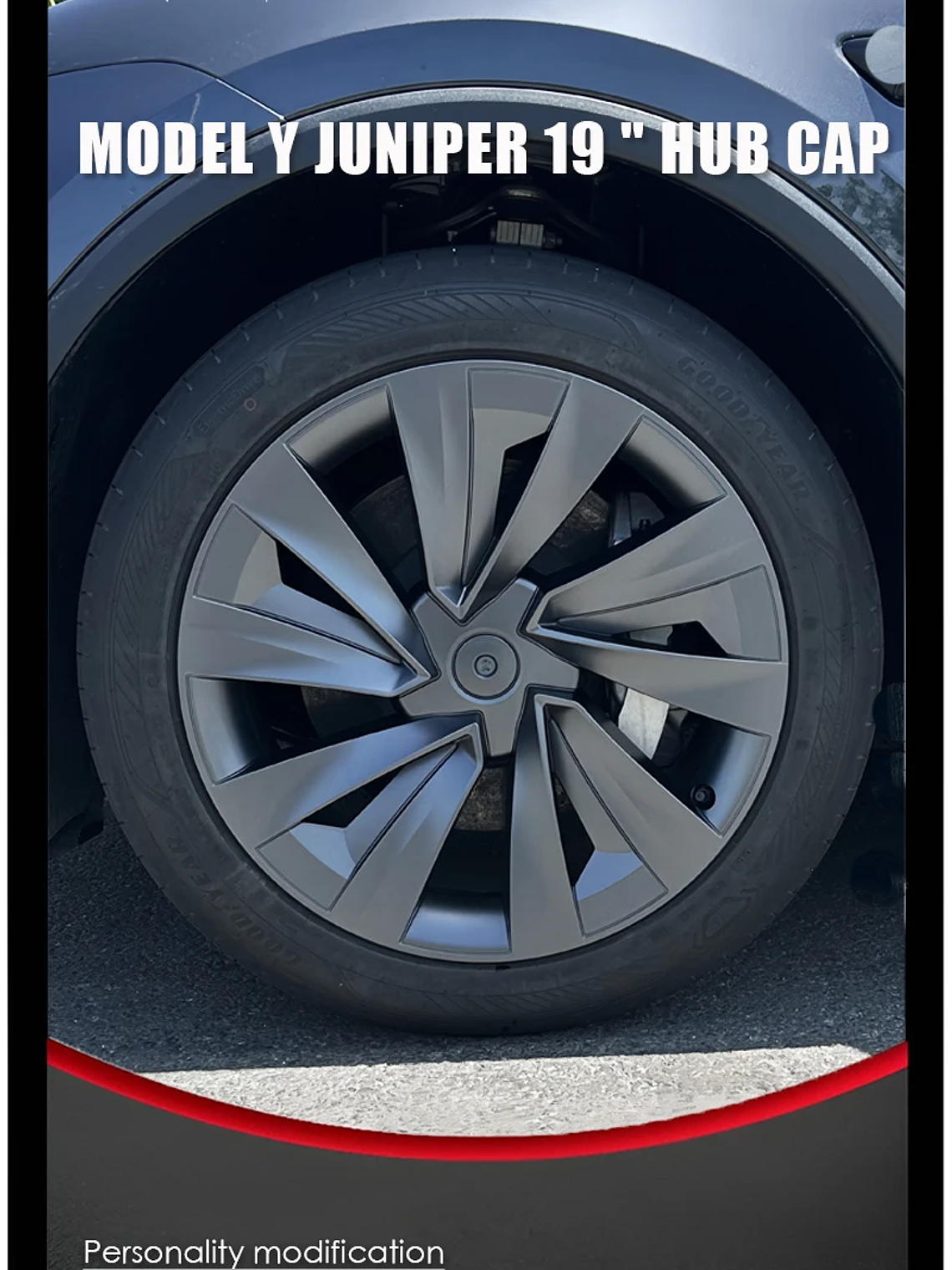 4PCS Hub Cap for Tesla Model Y Juniper 19 Inch Performance Crossflow 13