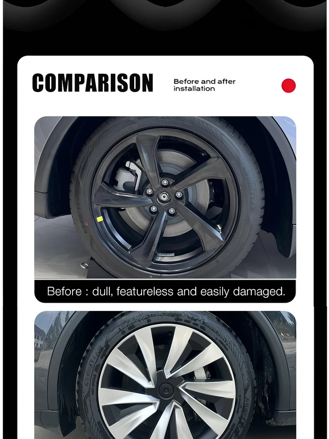 4PCS Hub Cap for Tesla Model Y Juniper 19 Inch Performance Crossflow 16