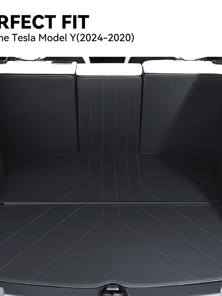 YZ For Tesla Model Y Rear Leather Seat Backrest Protective Pad Trunk Mat 4