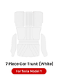 YZ For Tesla Model Y Rear Leather Seat Backrest Protective Pad Trunk Mat - thumbnail 9