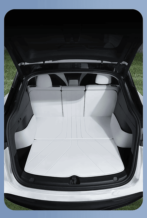 YZ For Tesla Model Y Rear Leather Seat Backrest Protective Pad Trunk Mat