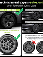 4PCS for Model 3 (2017-2023) 18 Inch Blade Wheel Cover Hubcaps Whirl Cap - thumbnail 3