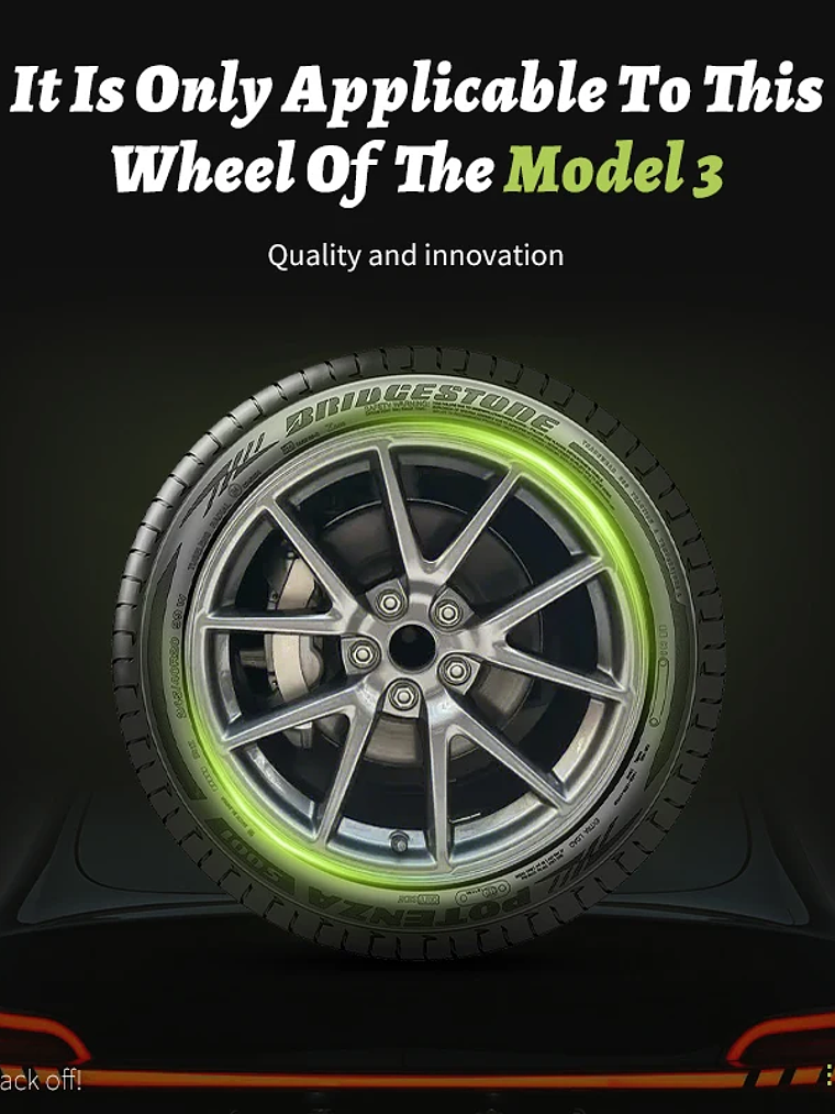 4PCS for Model 3 (2017-2023) 18 Inch Blade Wheel Cover Hubcaps Whirl Cap 4