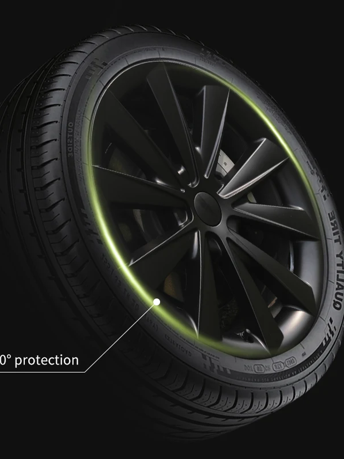 4PCS for Model 3 (2017-2023) 18 Inch Blade Wheel Cover Hubcaps Whirl Cap 1