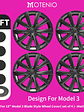 4PCS for Model 3 (2017-2023) 18 Inch Blade Wheel Cover Hubcaps Whirl Cap - thumbnail 7