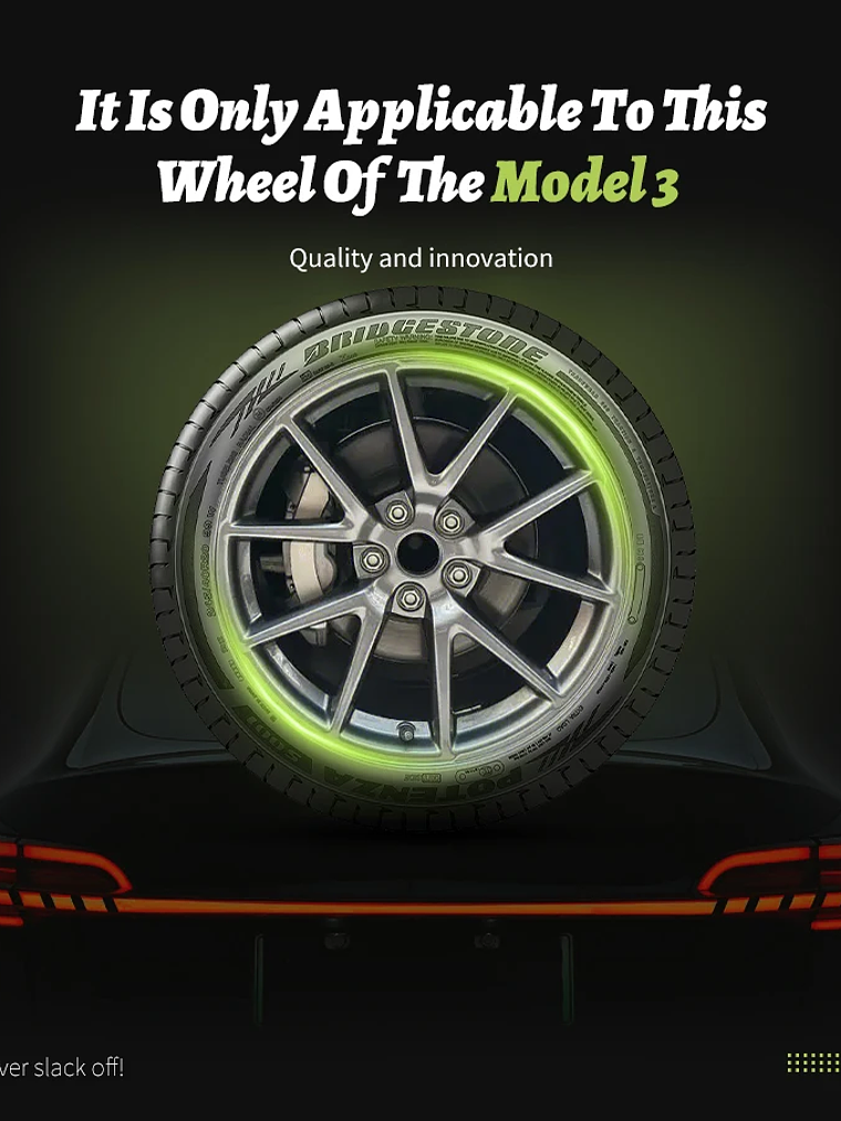 4PCS for Model 3 (2017-2023) 18 Inch Blade Wheel Cover Hubcaps Whirl Cap 10