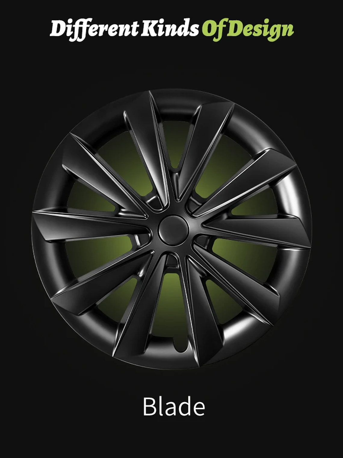 4PCS for Model 3 (2017-2023) 18 Inch Blade Wheel Cover Hubcaps Whirl Cap 11