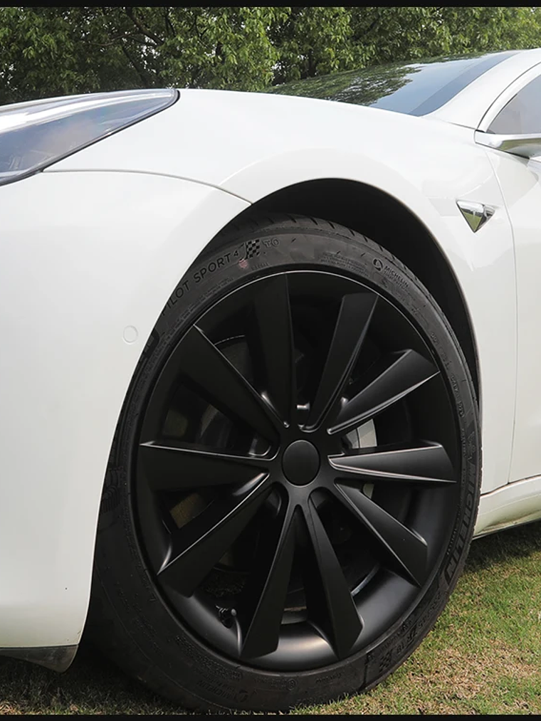 4PCS for Model 3 (2017-2023) 18 Inch Blade Wheel Cover Hubcaps Whirl Cap 23