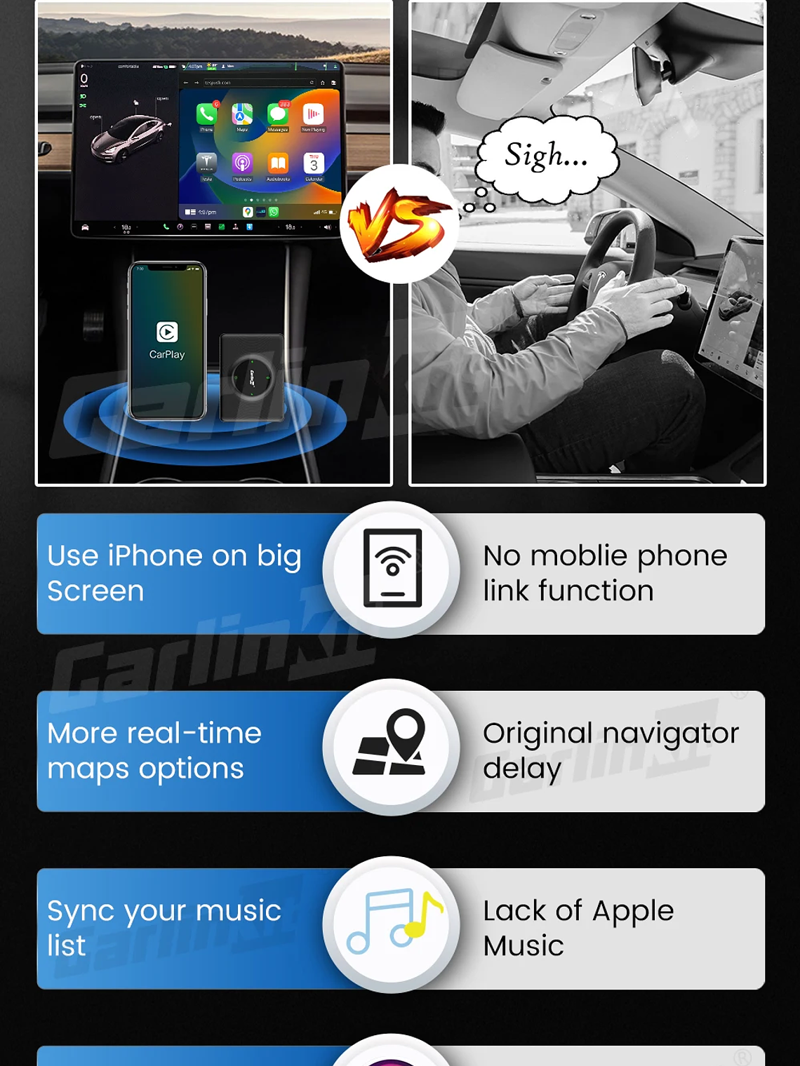 Carlinkit Wireless CarPlay Dongle Car Play Wireless Android Auto Adapter For Tesla 18