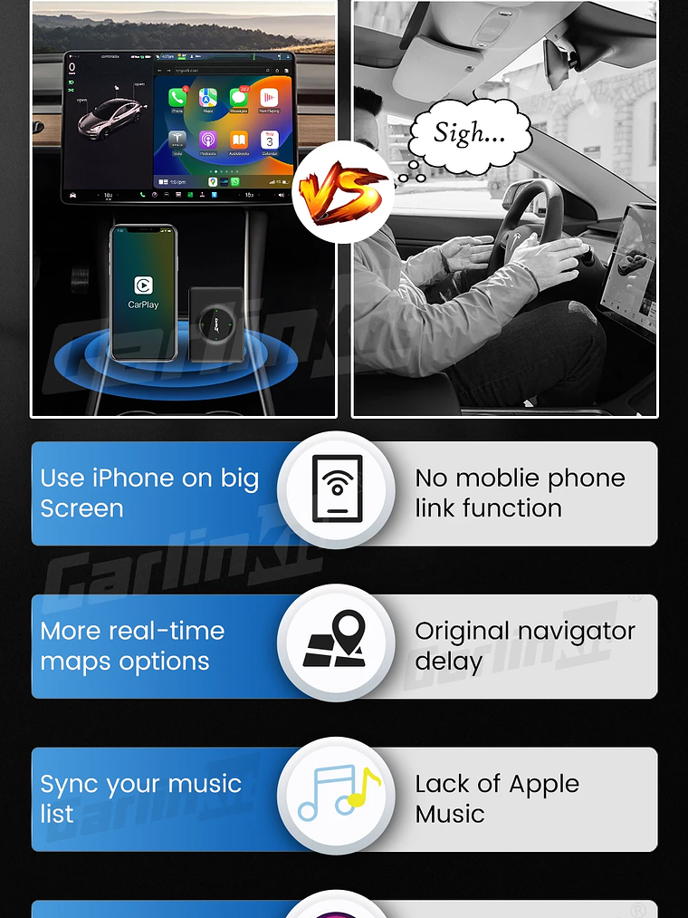 Carlinkit Wireless CarPlay Dongle Car Play Wireless Android Auto Adapter For Tesla 18