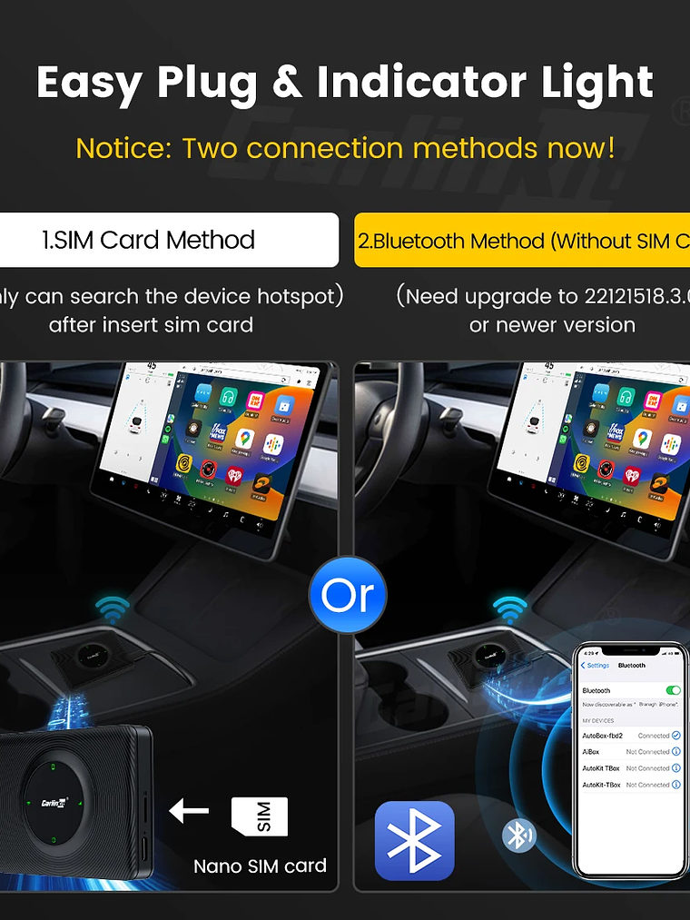 Carlinkit Wireless CarPlay Dongle Car Play Wireless Android Auto Adapter For Tesla 19