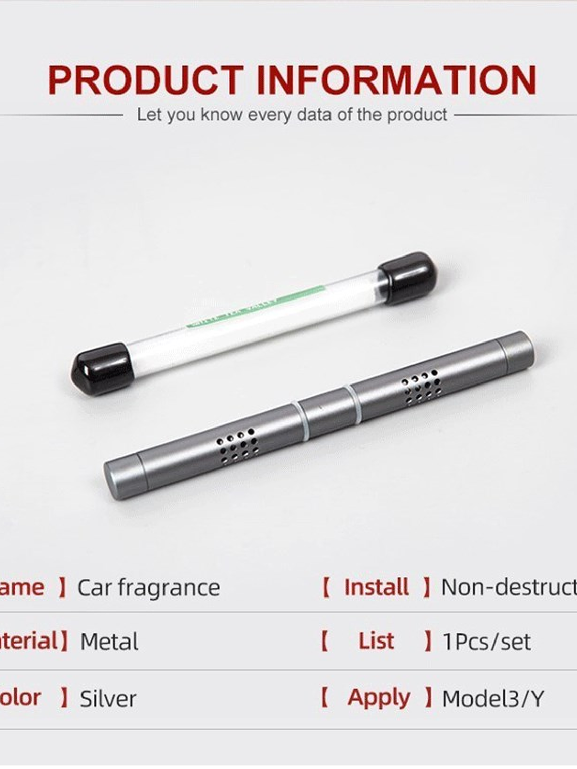 Car Air Freshener Perfume Fragrance Aromatherapy Scent Diffuser Tesla Model 3 Y 13