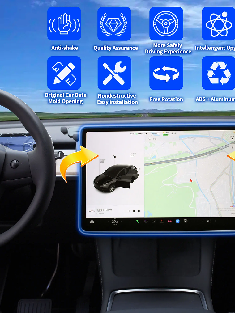 Model Y swivel Mount for Tesla Model 3 highland Tilt Screen Rotating bracket 3