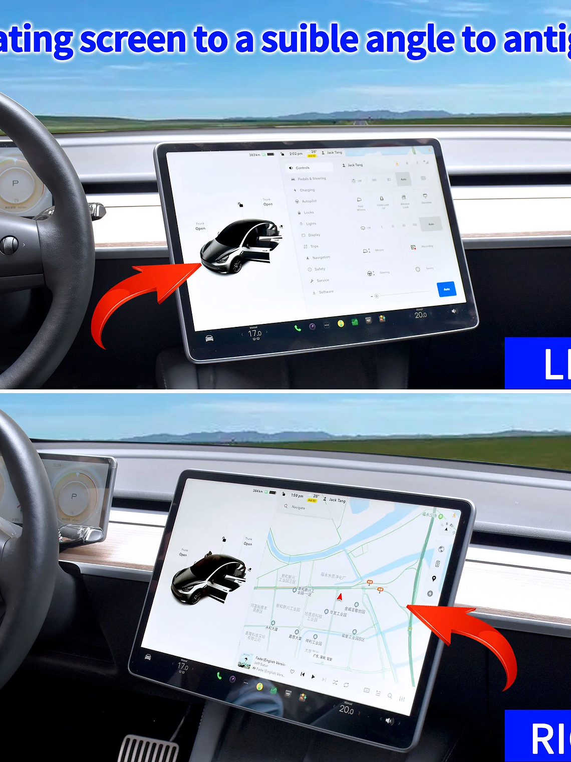 Model Y swivel Mount for Tesla Model 3 highland Tilt Screen Rotating bracket 4