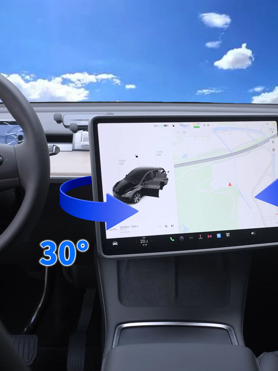 Model Y swivel Mount for Tesla Model 3 highland Tilt Screen Rotating bracket 1